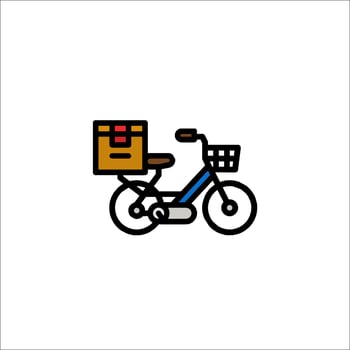 Delivery bike icon illustration vector