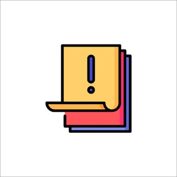 A folder with an exclamation mark on it vector