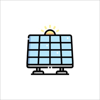Solar panel icon illustration vector