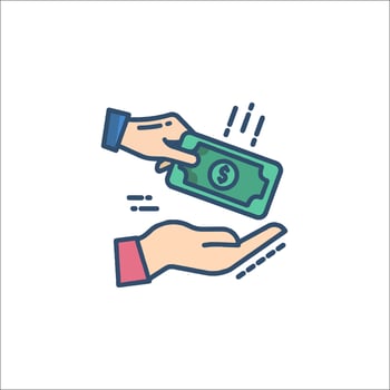 Money transfer icon illustration vector