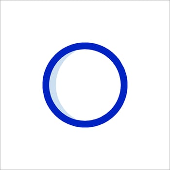 A blue circle with a white background vector