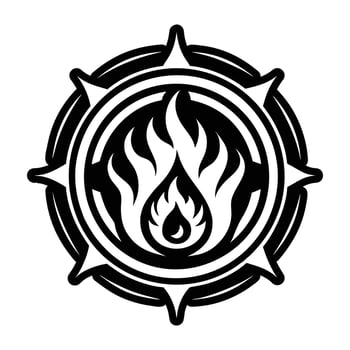 A glyph style icon of fire symbol vector