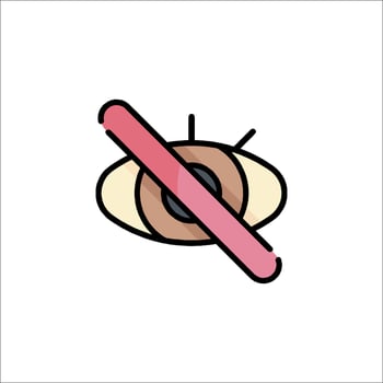 No eye contact icon illustration vector
