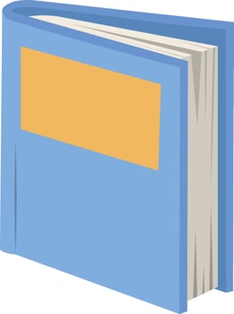 Educational reading book element vector