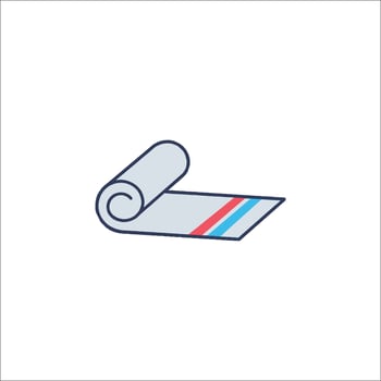 A roll of toilet paper icon vector