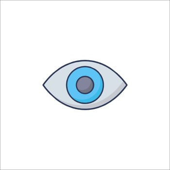An eye icon on a white background vector