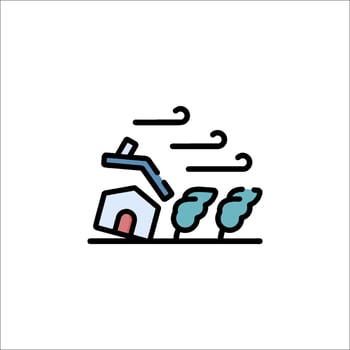A house with a tree in the background vector