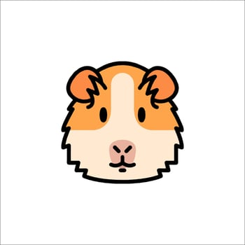 Guinea pig head icon illustration vector