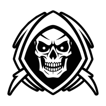 A glyph style icon of the death symbol vector