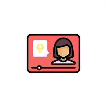 A woman is talking to someone on a call vector