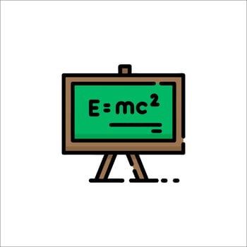 A blackboard with an equation on it vector