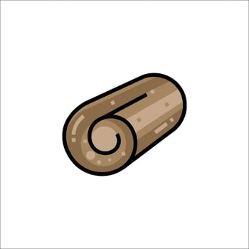A rolled up log icon on a white background vector