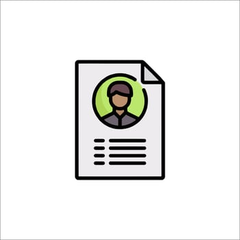 A person is on a document icon vector