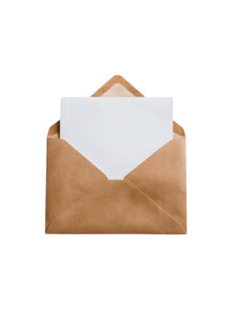 Open Envelope with Blank png
