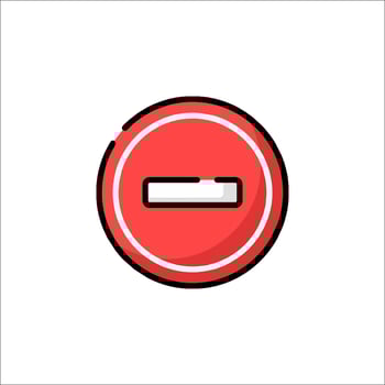 No entry sign icon illustration vector