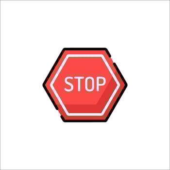 Stop sign icon vector