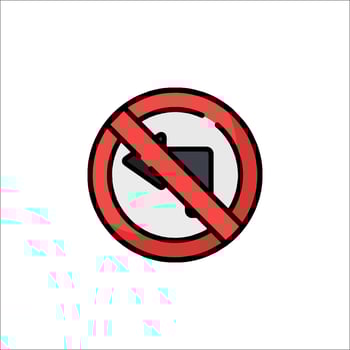 No mouse icon illustration vector
