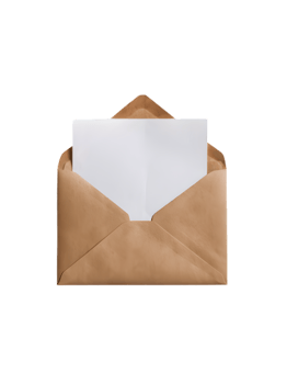 Open Brown Envelope with png