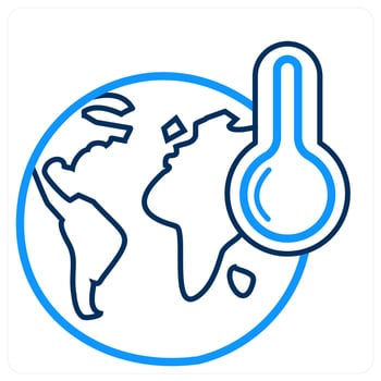 Global Temperature and global icon concept vector