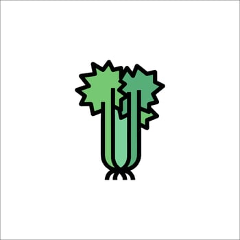 A green plant icon on a white background vector