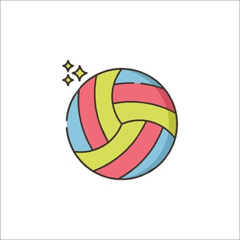 Volleyball ball icon illustration vector