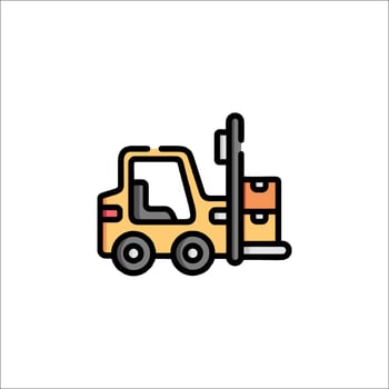 Forklift truck icon illustration vector