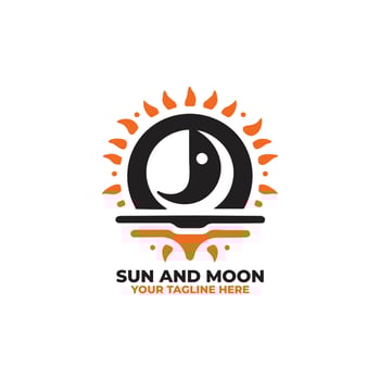 Simple Day and Night Logo Concept vector