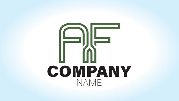 Af company logo design template vector