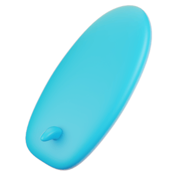3d rendering beach icon concept. 3d render surfboard png