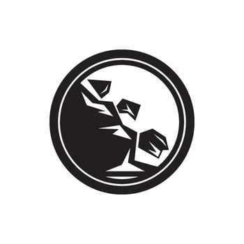 A black and white logo for a company vector