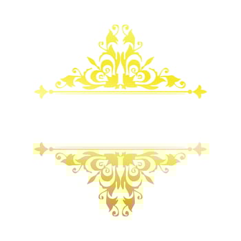 vintage gold frame on white vector