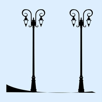 simple icon of street lighting vector