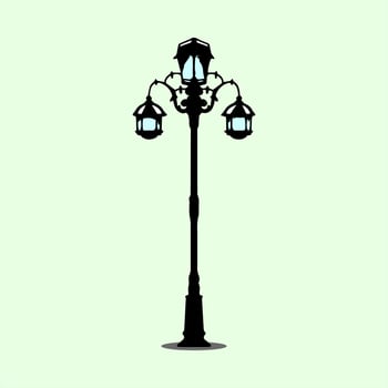 simple icon of street lighting vector