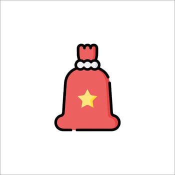 Christmas bell icon illustration vector