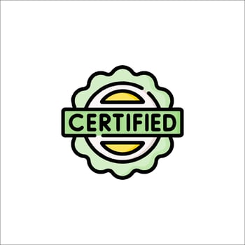 Certified logo design illustration vector