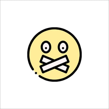 A yellow smiley face with a bandage on it vector