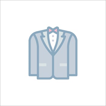 A tuxedo with a bow tie on it vector
