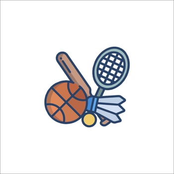 Sports equipment icon illustration vector
