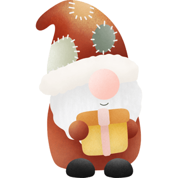 santa claus with a gift png