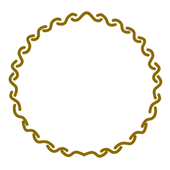 Golden circular frame png
