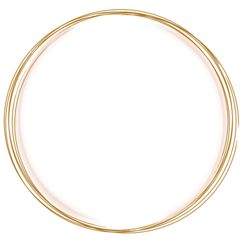 Decorative gold circle frame png