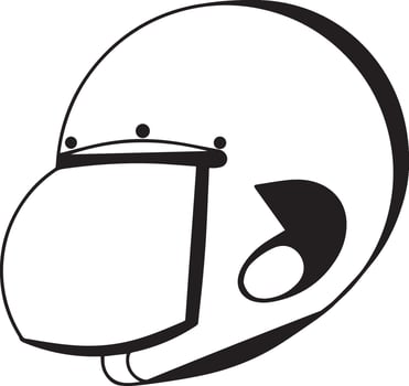 motorbike helmet line icon , motorbike helmet icon isolated vector