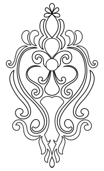 Carpet components. black stripes. rug Oriental ornament with floral motifs. Indian design element for henna tattoo, adult coloring book, greeting card, wedding invitation or spa beauty flyer. png