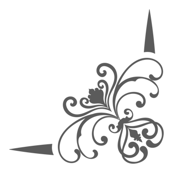 Thin line vintage corner. Medieval period of the Victorian dynasty. Fancy black monogram frame design element abstract icon collection Flower simple symbol png