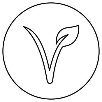 Vegetarian Eco Plant-Based Wellness Icon Design vector