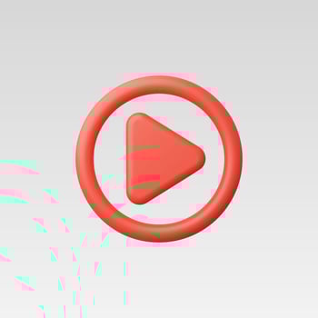3d Realistic Play icon illustration vector