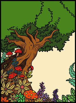 garden illustration for background, design, template, poster, etc vector