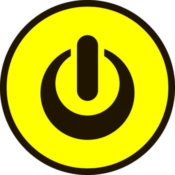 Button turn icon isolated Stencil technology clipart vector