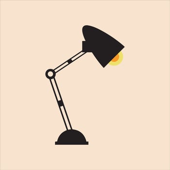 Color Table lamp art illustration vector
