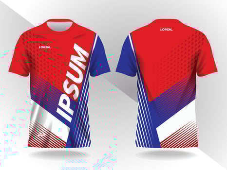 abstract red blue background for sport jersey design vector